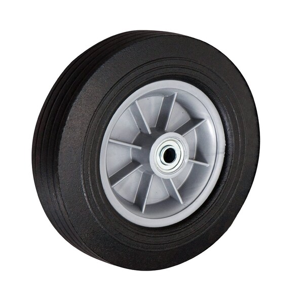 10"x2-3/4", 3-1/4" Centered Hub Flat Free Hand Truck Wheel, 650 lb